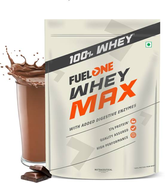 FUELONE Whey Max, Whey Protein Concentrate & Whey Protein Isolate, 27g Protein Whey Protein