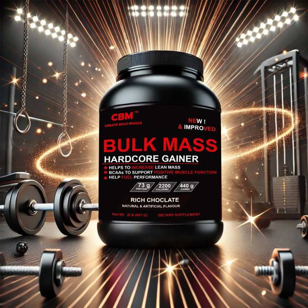 CBM Bull Mass Hardcore Protein Rich Chocolate 2lb 907gm Weight Gainers/Mass Gainers
