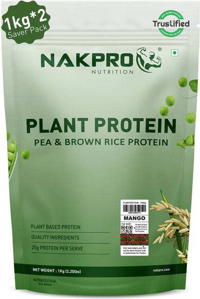 Nakpro Plant protein powder | Pea & Brown rice Blend | 25g Pro | Plant-Based Protein