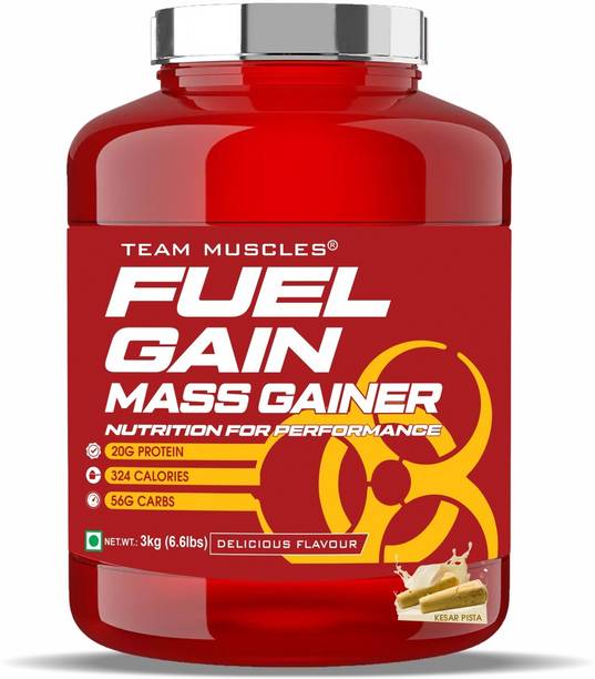 TEAM MUSCLES TM Fuel Gain Mass Gainer-3 Kg| Weight Gainer | Heavy Weight Gainer | Bulk Gainer Weight Gainers/Mass Gainers