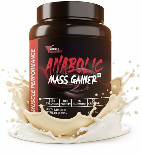 Muscle Performance Anabolic Mass Gainer With 40g Protein, Added Vitamins, Probiotics, Enzymes Weight Gainers/Mass Gainers