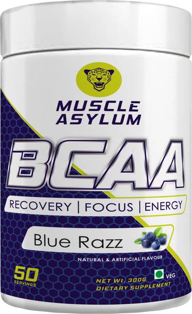 Muscle Asylum BCAA - with BRAIN BOOSTERS -100% Micronized Vegan, Recovery, Memory, Focus BCAA