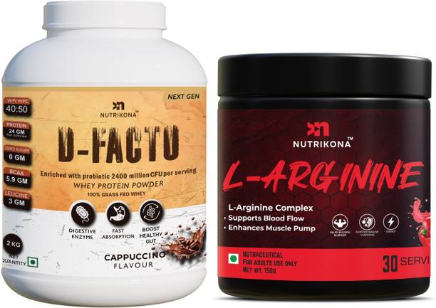 NUTRIKONA Whey Protein 2kg with BCAA Powder 450g Muscle Recovery Workout Combo Whey Protein