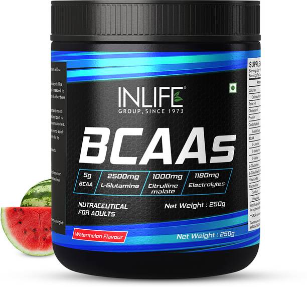 INLIFE BCAA Supplement 7g Amino Acids for Pre Post & Intra Energy Drink for Workout BCAA