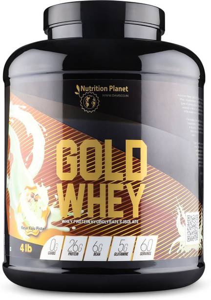 Nutrition Planet Gold Whey (Kesar Kaju Pista - 4lb, 60 Servings) Whey Protein