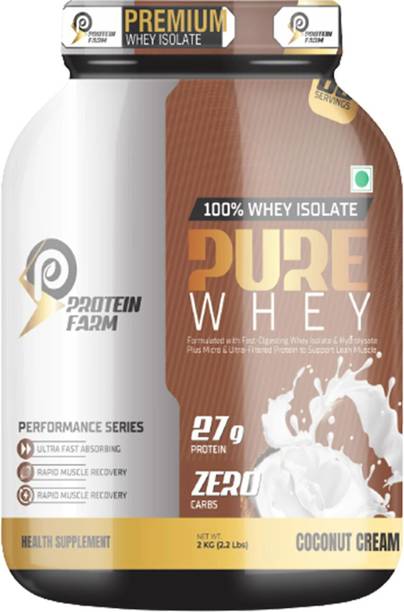 PROTEINFARM PURE WHEY ISOLATE & HYDROLYSED PROTEIN 2KG (0 CARBS , LOW FAT) Whey Protein