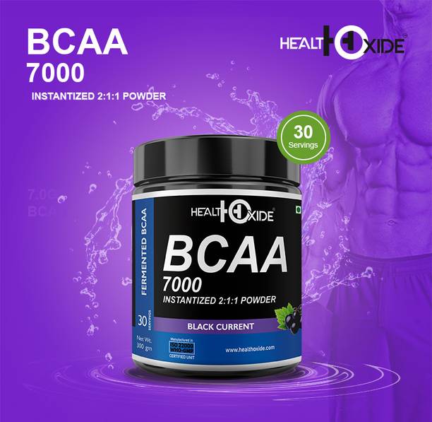 HEALTHOXIDE BCAA Powder Blackcurrant | 2:1:1 Amino Acids for Muscle Recovery & Strength BCAA