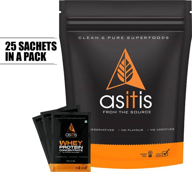 AS-IT-IS Nutrition Whey Protein Concentrate 80%- 25 Servings | 30g per Sachets | Whey Protein