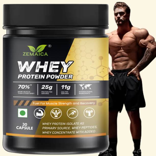 ZEMAICA Whey Protein Capsule Muscle Growth Vitamins & M...