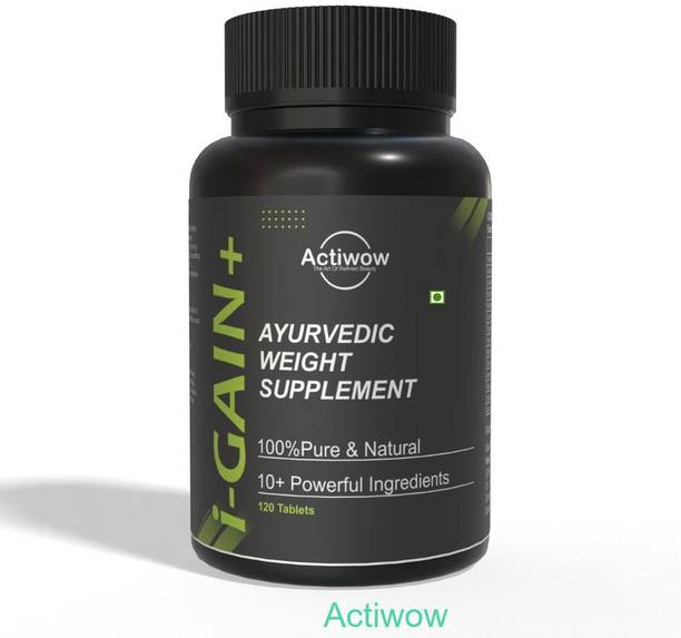 ACTIWOW i-Gain+ I Organic Mass Gainer I Boosts Strength & Muscle Mass Effectively Weight Gainers/Mass Gainers