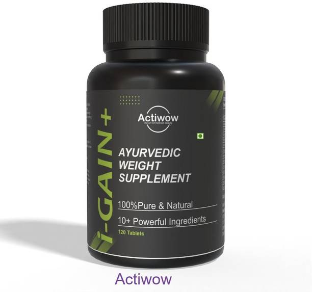 ACTIWOW i-Gain+ I Organic Muscle Gainer I Boosts Lean Muscle & Mass Development Weight Gainers/Mass Gainers