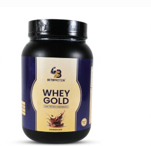 BetoProtein Whey Gold Whey Protein Concentrate Chocolate Flavour 1kg Jar Whey Protein