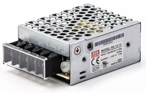Mean Well power supply, RS-15-12, 15 watt, 12 valt, 1.3 AMP, panel mount 15 Watts Computer PSU with 0 SATA Cables