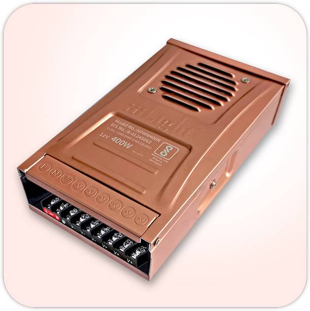 Hilight smps Rainproof 12V 400W (33Amp) DC Power Supply for LED Strip Light, CCTV, Signage 400 Watts Computer PSU with 3 SATA Cables