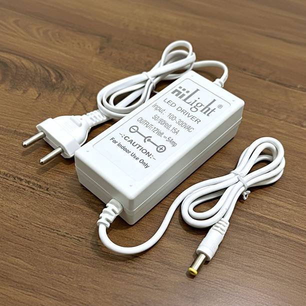Hilight 12V 5AMP (60W) Adapter for LED Strip, CCTV, Neon Sign, Laptop 60 Watts Computer PSU with 2 SATA Cables
