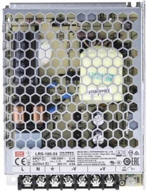 Mean Well Switching Power Supply, LRS-100-24, 24V dc, 4.5A, 108W, 1 Output 100 Watts Computer PSU with 0 SATA Cables