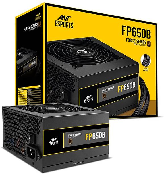 Ant Esports FP650B 80 Plus Bronze Certified Non-Modular Power Supply for PC 650 Watts Computer PSU with 6 SATA Cables