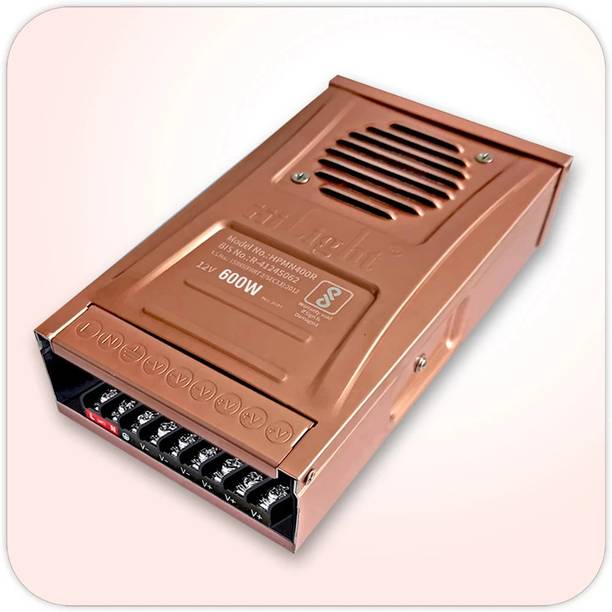 Hilight Rainproof 12V 600W (50Amp) DC Power Supply for LED Strip Light, CCTV, Signage 600 Watts Computer PSU with 3 SATA Cables