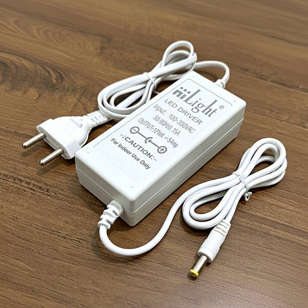 Hilight 12V 5AMP (60W) Adapter for LED Strip, CCTV, Neon Sign, Laptop 60 Watts Computer PSU with 2 SATA Cables