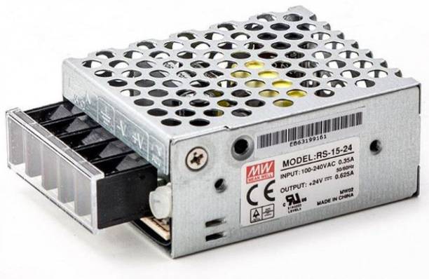 Mean Well power supply, RS-15-24, 15 watt, 24 valt, 625mA, panel mount 15 Watts Computer PSU with 0 SATA Cables