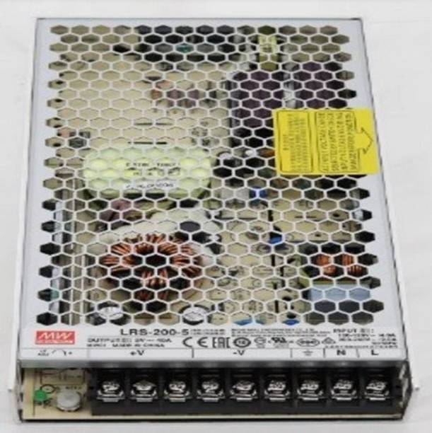 Mean Well Switching Power Supply, LRS-200-5, 5V dc, 40A, 200W 200 Watts Computer PSU with 0 SATA Cables