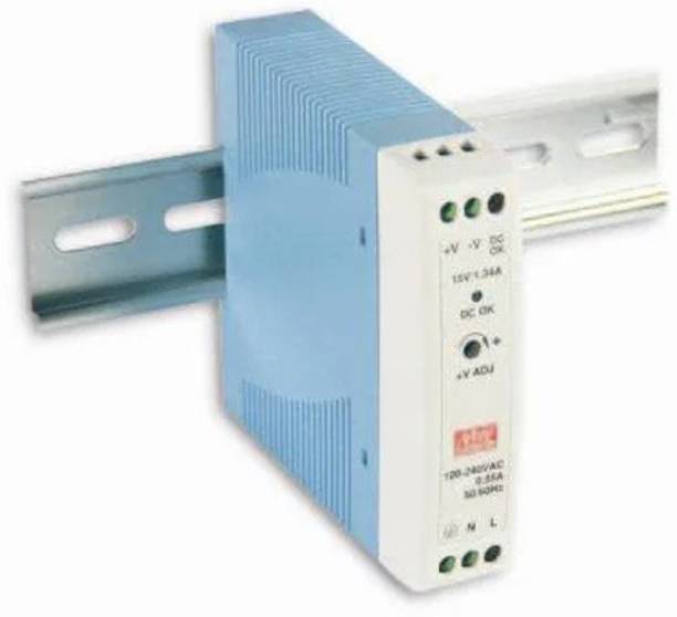Mean Well SMPS, MDR-20-5, 5 Volt 3 amp Din Rail industrial Power supply 20 Watts Computer PSU with 0 SATA Cables