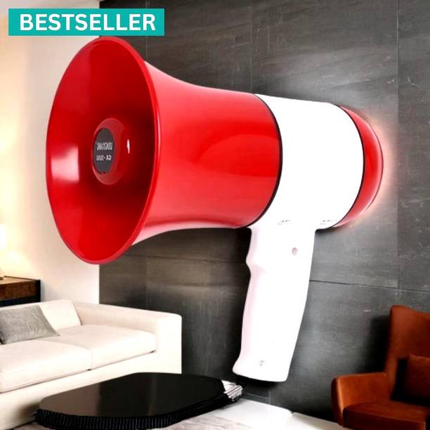YAROH Handheld (Megaphone with Recorder) (Bhopu Talk Record Play) & Siren MusicMB343 Handheld (Megaphone with Recorder) Siren Music Loud Speaker for AnnouncingMB343 Outdoor, Indoor PA System