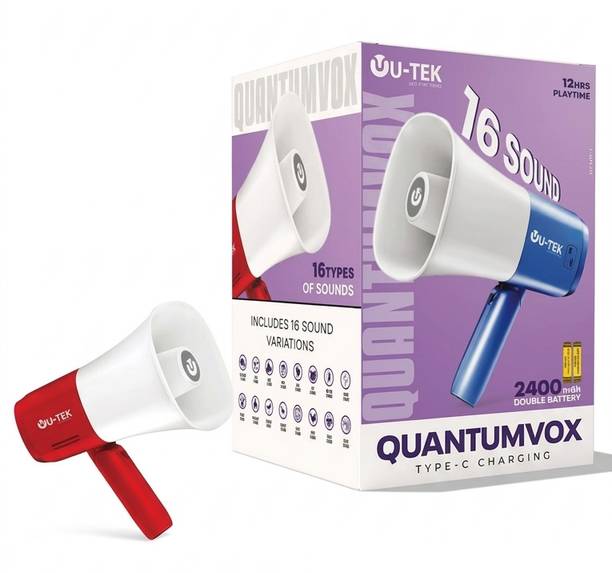 Mfashion786 Megaphone Speaker For Announcing Talk Record Play, Siren, Type C Charging Indoor, Outdoor PA System