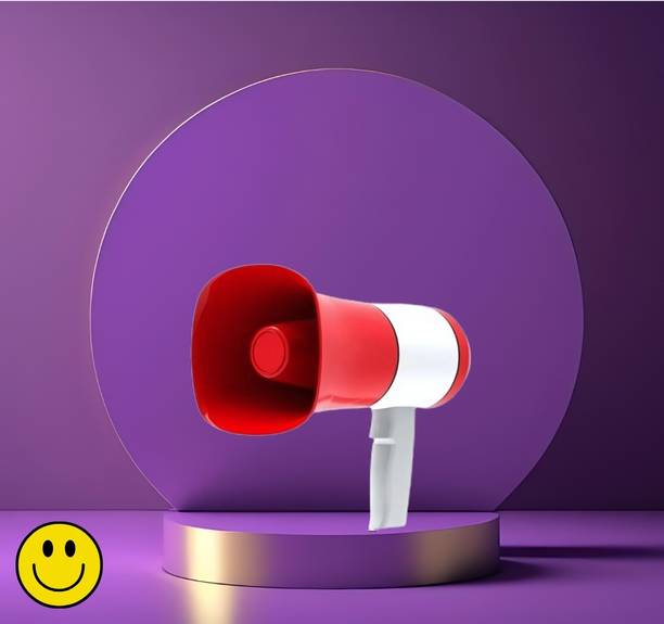 SACRO Handheld Megaphone with Siren, Microphone & Rechargeable for Outdoor EventsA473 Bhopu Portable Megaphone, Siren Loudspeaker Function and Long Battery BackupW473 Outdoor PA System