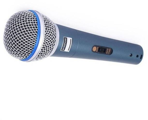 BALRAMA BETA 58 Beta-58A Dynamic Vocal Karaoke Microphone with 3.5MM Connector 58A Professional Singing Mic Studio Voice Recording Mixer Karaoke Mikrofon Microphone Clip + Black Zipper Pouch + 3.5mm Connector Wire Jack Indoor, Outdoor PA System