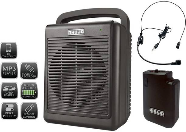 Ahuja WP-225L Portable Speaker bletooth, Recording, USB & wireless head/collar mic Indoor, Outdoor PA System