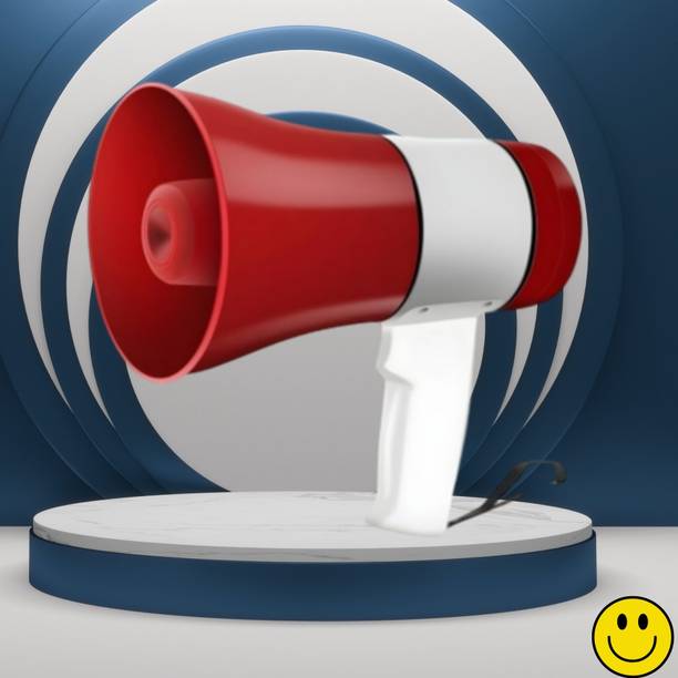 Clairbell Handheld Megaphone with Siren, Microphone & Rechargeable for Outdoor EventsA309 Megaphone Portable Megaphone Siren Loudspeaker Function &Long Battery BackupU309 Outdoor PA System