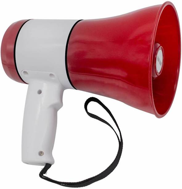 InfraHive Handheld Megaphone - Built-in Siren 30W Talk, Record, Play, Siren, Music Red Outdoor PA System