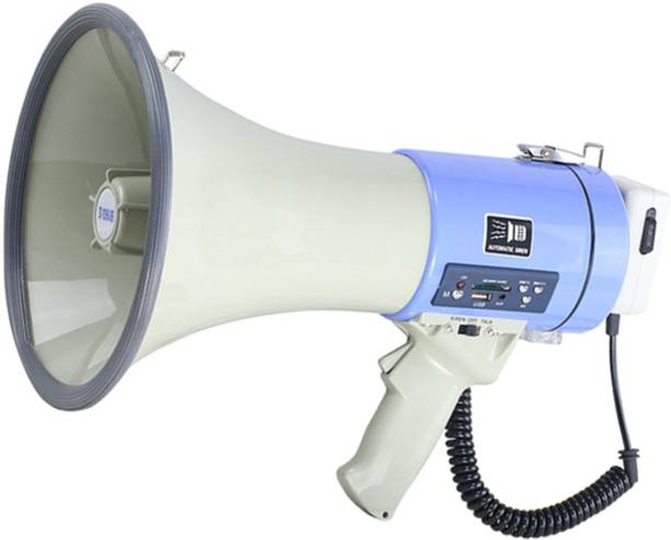 Gadget-Wagon Long Range Rechargeable 50 Watts Handheld Megaphone with Siren , Bluetooth , USB , Rechargeable Outdoor, Indoor PA System