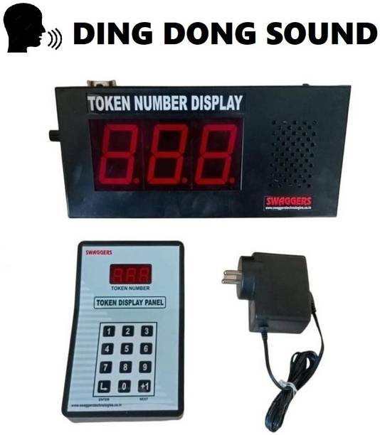 DRMS STORE token display system with ding dong sound for Hospitals, Clinics, Banks, etc Indoor PA System