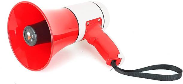 FXI Megaphone Speaker, USB Memory Card Input For Announcing Talk Record Play, Siren Handheld Loudspeaker Bluetooth Megaphone (Red-White) Indoor, Outdoor PA System