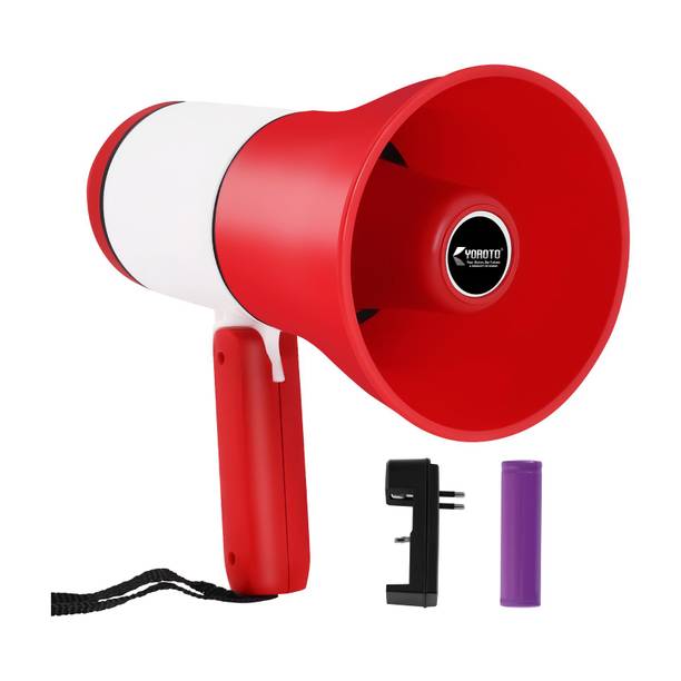 YOROTO Powerful and Lightweight Loud Megaphone Speaker with 300S Recording Outdoor, Indoor PA System