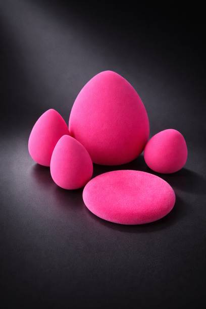 TeraaBliss 5 Pcs Foundation & Concealer Blending Sponges Dark Pink