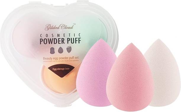 gilded cloud Beauty Makeup Blender Sponge Set For Girls (3 Pcs)