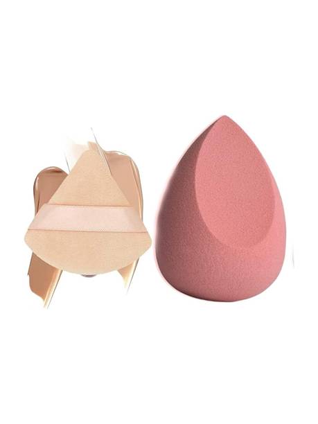 feelhigh 2 Pcs Multi-colored Face Makeup Triangle Powder Puffs & makeup Blender