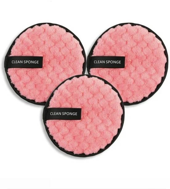 ShopCircuit Makeup Remover Pads Face Cleaning Soft Cotton Rounds Sponge Multicolor