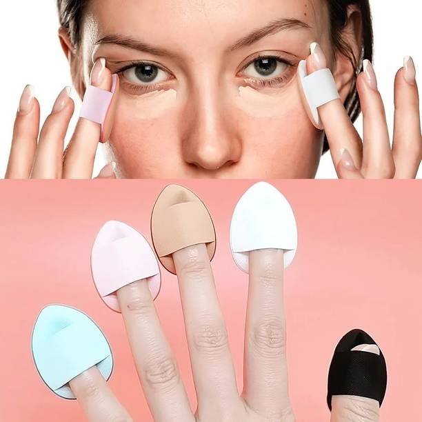 वेचार्मर्ज़ 4pcs Mini Finger Make-up Foundation Sponges Powder Puff