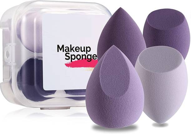 Facejewel 4 Pack Blender Foundation Sponges Set 4 With Storage Box
