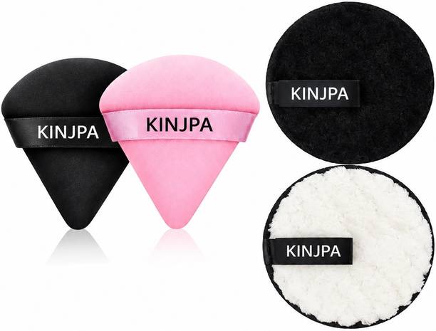 KINJPA Makeup Remover Cleansing Pads 2Pcs Blender Pizza Puff For Face Makeup 2Pcs