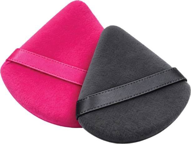 PIIKK Triangle Powder Puff|Soft Velour Makeup Sponge with Finger Strap