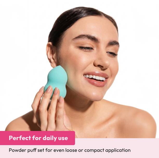 PIIKK Makeup Powder Puff Set | Soft Velvet Face Puffs for Compact, Loose Powder