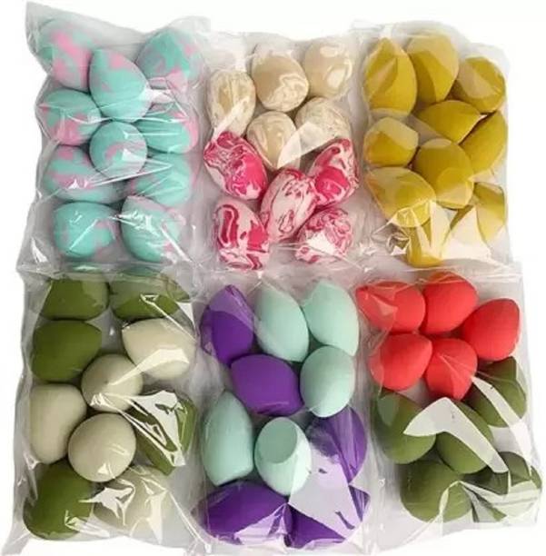vnz Multi Color Reusable & durable Women's Makeup Beauty Sponge Blender (pack of 10)