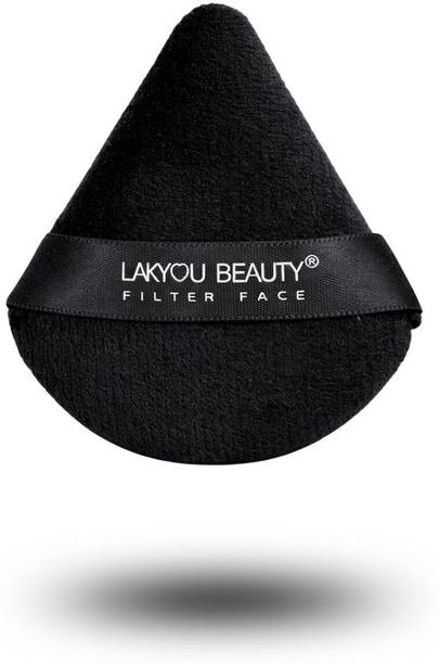 Lakyou Beauty Tear Drop Puff | Black Velvet Makeup Puff | Soft Powder & Foundation Applicator