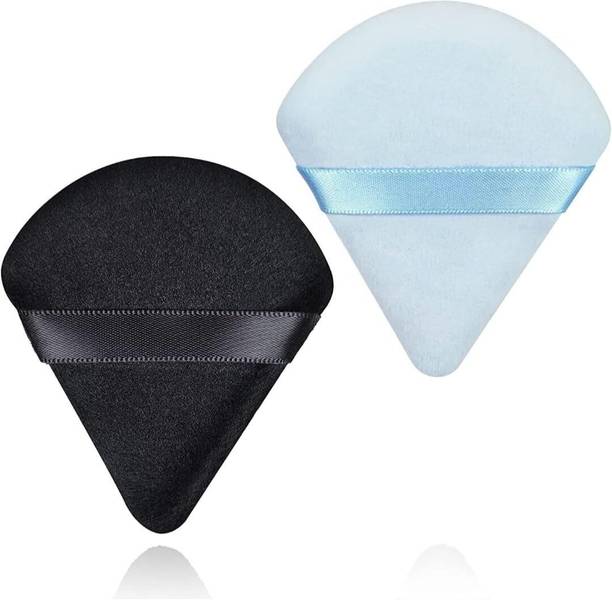 ROODILES Triangle Makeup Puff Soft, Foundation Powder Sponge with Strap Multiuse Pack-2