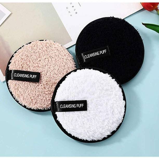 KIRA Soft Fiber Makeup Remover Pads, Facial Cleansing Pads for Face Makeup(Pack Of 3)